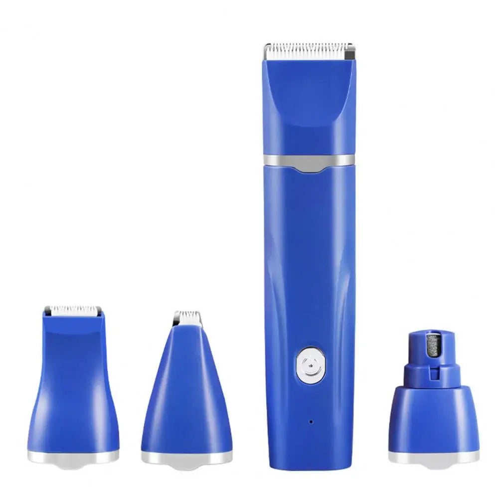 Dog Hair Clippers Grooming Kit，with Nail Grinder，4 in 1，Electric Trimmer，for Dogs Cat，Low Noise，USB Rechargeable，Pet Paw Shaver