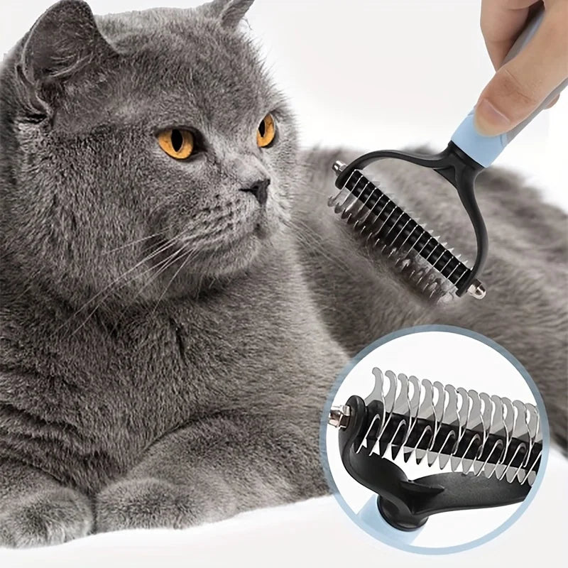 Dog combs,Breed Dog Groomer Dual Function Deshedding Brush & Undercoat Rake  Easy, Comfortable Grooming