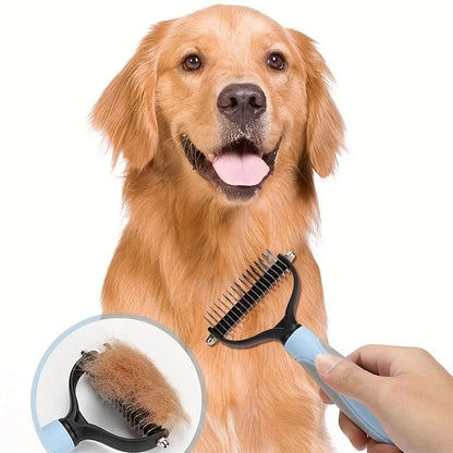 Dog combs,Breed Dog Groomer Dual Function Deshedding Brush & Undercoat Rake  Easy, Comfortable Grooming