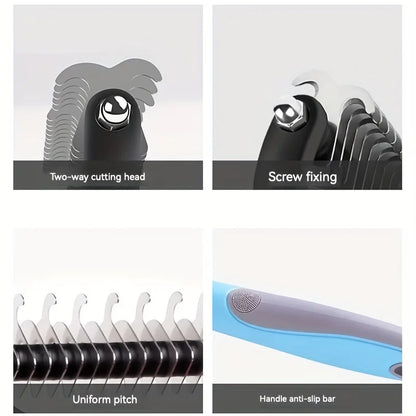 Dog combs,Breed Dog Groomer Dual Function Deshedding Brush & Undercoat Rake  Easy, Comfortable Grooming