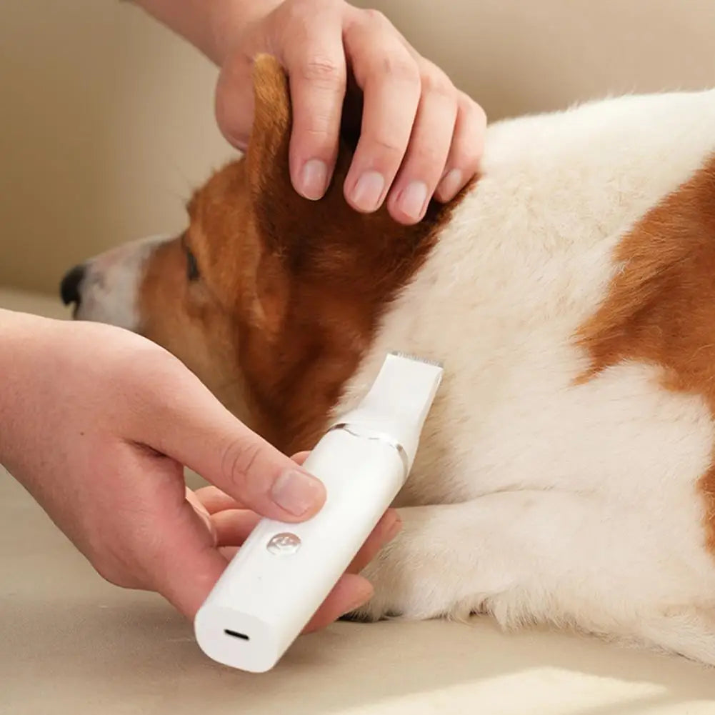 Dog Hair Clippers Grooming Kit，with Nail Grinder，4 in 1，Electric Trimmer，for Dogs Cat，Low Noise，USB Rechargeable，Pet Paw Shaver