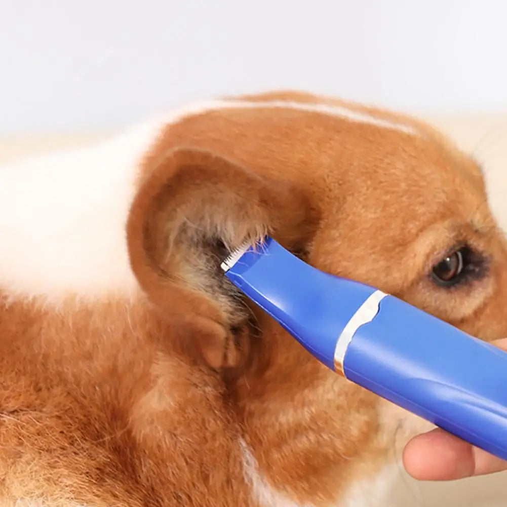 Dog Hair Clippers Grooming Kit，with Nail Grinder，4 in 1，Electric Trimmer，for Dogs Cat，Low Noise，USB Rechargeable，Pet Paw Shaver