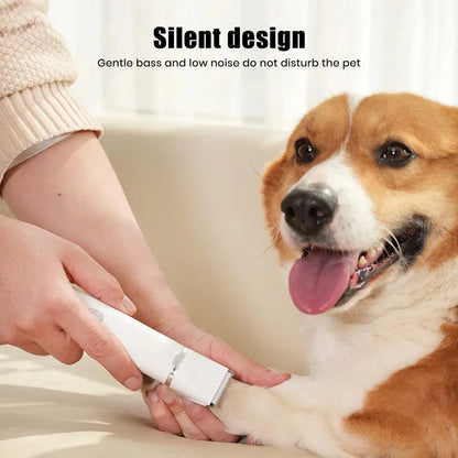 Dog Hair Clippers Grooming Kit，with Nail Grinder，4 in 1，Electric Trimmer，for Dogs Cat，Low Noise，USB Rechargeable，Pet Paw Shaver
